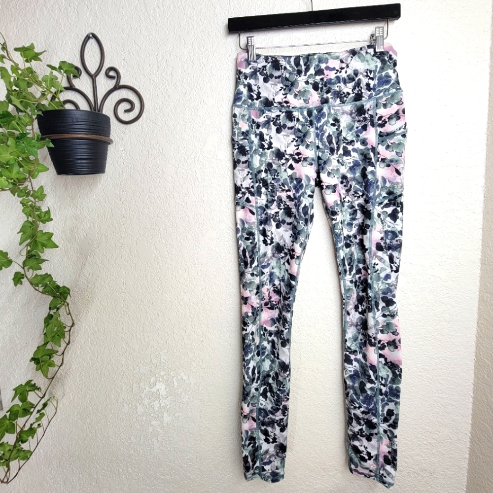 Gaiam Floral Leggings w/ Pockets